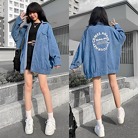 Áo Sơmi Nhung Gân phối 2 túi logo chất đẹp unisex nam nữ form rộng dáng ulzzang thoitrangsihienlinh