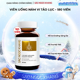 Viên uống đẹp da - chống lão hóa - nám sạm tàn nhan Sắc Ngọc Khang Vi Tảo Lục Hộp 180 Viên