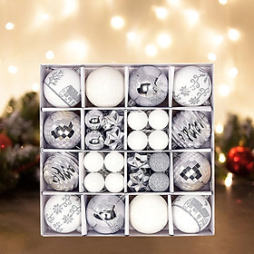 44 Pieces Christmas Ball Ornaments Set Pendant Drops Lightweight Christmas Tree Hanging Ornaments for Halloween Cafe Holidays