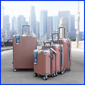 Vali nhựa du lịch size 28 màu hồng