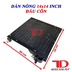 Mua Dàn nóng điều hòa ô tô 14x14 inch 36x36 cm dày 44mm đầu côn