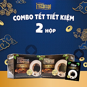 COMBO 2 HỘP CÀ PHÊ HÒA TAN ĐEN ITGCOFFEE 2IN1 (Hộp 15 gói x 16g)