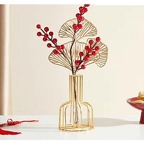 Hình ảnh Bình hoa baby khô thiết kế mới độc đáo trang trí bàn học, bàn làm việc, lọ hoa decor phòng khách đẹp HK-03