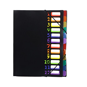 Sổ Tài Liệu Chia File Màu Cầu Vồng A6 (12 Trang)