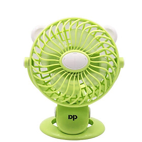 Quạt Sạc Kẹp DP-7608, dung lượng pin 2000 mAh, vừa có thể cầm tay hoặc để bàn, thân quạt làm bằng nhựa cao cấp ABS với thiết kế chắc chắn