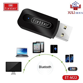 USB thu bluetooth Music + Jack âm thanh 3.5 mm, Bluetooth 2.0, thiết kế nhỏ gọn, bắt mắt, dễ dàng kết nối hệ thống âm thanh, hàng chính hãng