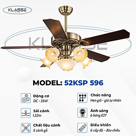 Mua Quạt trần chùm đèn Klasse 52KSP 596 Hàng chính hãng