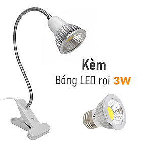 Mua Đèn Led kẹp đầu giường  Đế kẹp đèn LED đui xoáy E27 - 220V  Thân đèn Kim loại uốn 360 độ  Dây nguồn 1 5 mét