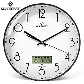 Mua Đồng hồ treo tường kim trôi nhiệt kế và độ ẩm cao cấp đường kính 30cm