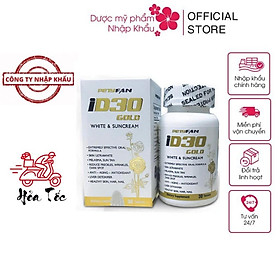 HÀNG NHẬP KHẨU - Viên uống trắng sáng da PETYFAN ID30 Gold White & Suncream chống nắng giảm nám chống lão hóa Hộp 30Viên