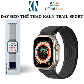 Dây Đeo Thay Thế Chạy Bộ Trail Sport Cho Đồng Hồ Thông Minh Apple Watch Ultra 49mm Series 9 8 7 6 5 4 3 Khóa Thép Cao Cấp_ Hàng chính hãng_ - Black - Grey - 38/40/41mm