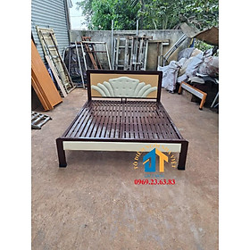 Mua Giường sắt hộp kích thước 1m8x2m màu nâu kem