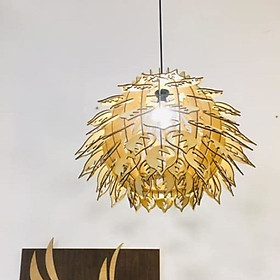 Đèn gỗ thả trần CAO CẤP hiện đại sang trọng chất liệu gỗ trang trí cho phòng khách nhà căn hộ decor nhà quán cafe