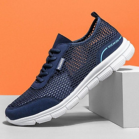 Giày thể thao nam giới mùa hè chạy giày nhẹ và thoáng khí cho nam giới Color: Blue Shoe Size: 46