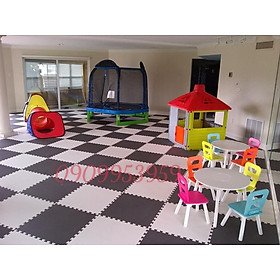 Mua thảm xốp lót sàn size 45x45cm màu nâu và kem