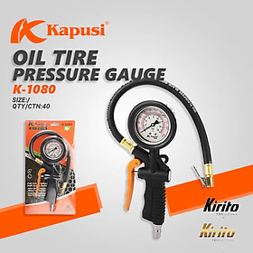 Đầu bơm xe ô tô - xe máy -đồng hồ đo lốp xe Nhật Kapusi