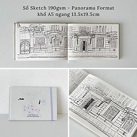 Sổ vẽ sketchbook A4 A5 Vuông 190gsm Crabit vẽ phác thảo màu chì