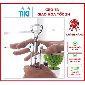 Dụng Cụ Khui Rượu Vang Cao Cấp Bằng Thép Không Gỉ - GROFA