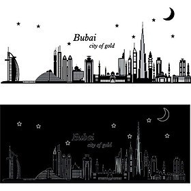 Decal dán tường Dubai city of gold BO6916
