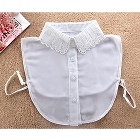 Ladies Half-Shirt Blouse Detachable Lace Chiffon Fake Collars Dicky Collar
