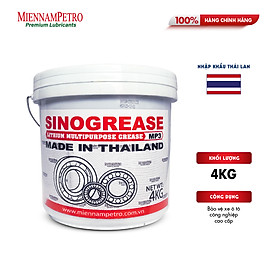 Mỡ Bôi Trơn MiennamPetro Sinogrease Lithium MP3 4KG Đa Dụng Bảo Vệ ​Xe Ô Tô Công Nghiệp Cao Cấp