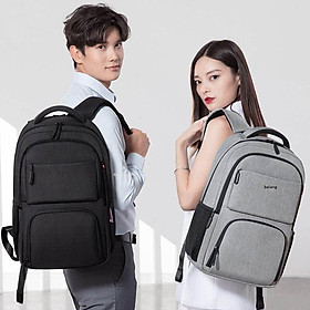 Giao hàng nhanh Ba lô Vải Oxford Ba lô chống nước Ba lô máy tính du lịch 16 inch dung tích lớn có in logo Túi đi học của sinh viên đại học - đen, đen
