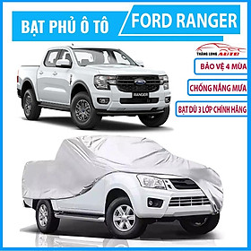 (Ford ranger )Bạt phủ ô tô ,bạt che nắng xe ô tô bán tải Ford ranger bạt phủ ô tô 4, 5và7 chỗ.Bạt chùm xe oto 3 lớp 