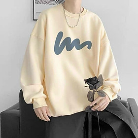 Áo thun tay dài cổ tròn unisex nam nữ,Áo sweater nỉ form rộng thích hợp mặc cặp thời trang thu đông phong cách Hàn