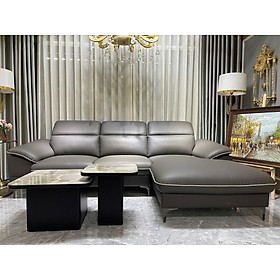 Mua Sofa góc L da bò Italy Juno sofa màu xám – SFLCT04 2m6 x 1m6 hàng cao cấp chuẩn da bò nhập khẩu Ý