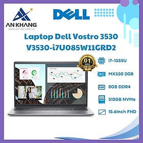 Mua Laptop Dell Vostro 3530 (V3530-i7U085W11GRD2) (Intel Core i7-1355U | 8GB | 512GB | NVIDIA MX550 2GB | 15.6 inch FHD | Win 11 | Office | Xám Đen) - Hàng Chính Hãng - Bảo Hành 12 Tháng Tại Dell Việt Nam
