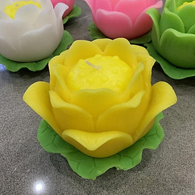 Mua Nến hoa sen lớn (50 giờ) - nến hoa sen thờ phật (có đèn led 7 màu) - nến bông sen trang trí cao cấp candle shop