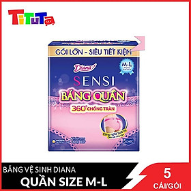 Băng vệ sinh Diana Sensi dạng quần size M-L gói 5 miếng