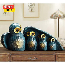 Mua Tượng decor gia đình cú mèo