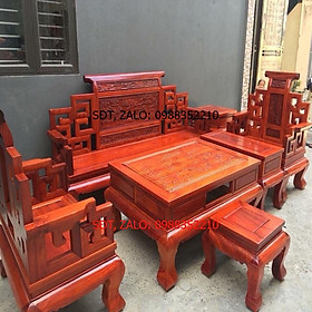 Bộ Bàn Ghế Sơn Thủy Gỗ Hương Đá
