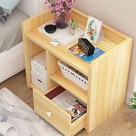 Tủ đầu giường mini gỗ thông minh cho học sinh, sinh viên hiện đại kiểu Hàn từ gỗ MDF, phủ Melamin chống chống xước ND04