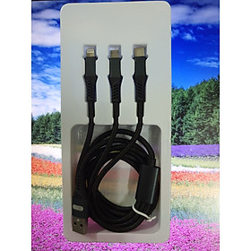 Mua Cáp sạc đa năng BYZ BL-675 dây dù 3 đầu: Micro usb  Type C  Light.ning - Dây dài 1 2 mét - Hàng chính hãng