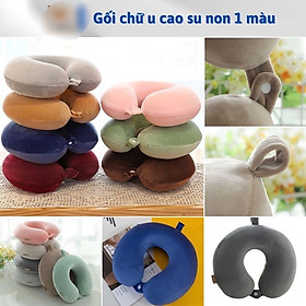 Mua Gối  kê cổ chống đau mỏi vai gáy chữ U  dùng cho văn phòng   du lịch vải nhung mềm mịn nhiều màu dễ thương cute
