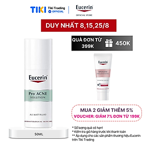 Kem dưỡng ẩm kiểm soát nhờn & giảm mụn Eucerin Matt Fluid 50ml