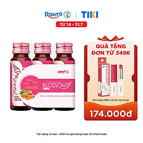 Nước uống collagen giúp sáng da, dạ dày khỏe Blossomy lốc 03 chai x 50ml