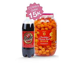 Combo Chill Phim Cuối Tuần - Snack Phô Mai Viên và Cola No Brand