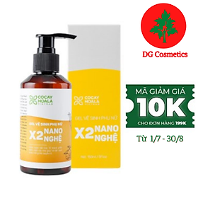 Gel Vệ Sinh Phụ Nữ Giảm Viêm Ngứa X2 Nano Nghệ Cocayhoala 150ml