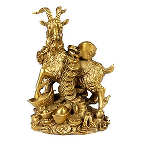 Mua Tượng Dê Bằng Đồng Thau Tâm Thành Phát (Cao 18cm)