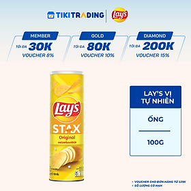 Lay's Stax Khoai Tây Miếng Vị Tự Nhiên 90gr