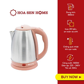 Mua Ấm đun nước siêu tốc Điện Quang EKT06 1518 BL 1500W  1.8L  inox 201  nhựa PP màu đen - Hoa Sen Home - Hàng chính hãng