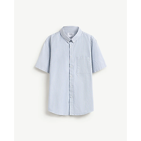 Áo sơ mi sọc ngắn tay ROUTINE . Form Fitted - 10S24SHS010 | ROUTINE CÀ MAU