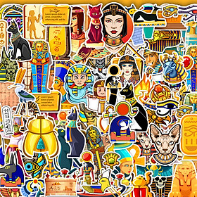 Miếng Dán Sticker Chống Nước |  Set 50 Hình Chủ Đề Ai Cập Cổ Đại