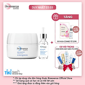 Combo dưỡng ẩm Bio-Essence Bio-Water (Tinh chất Vitamin B5 30ml+ Kem Moist-in Gel 50g)