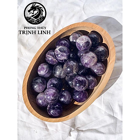 Mua Quả cầu T.A tím đậm thanh tẩy Tarot  Reiki  thiền định  phong thủy (KHÔNG KÈM ĐẾ)