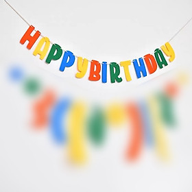 Dây chữ Happy Birthday hàn quốc chất vải nỉ - Kool Style