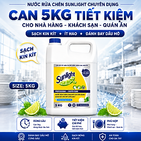 Nước Rửa Chén Sunlight Chuyên Dụng Chanh 100 Cho Nhà Hàng Quán Ăn Bếp Ăn – 5kg
